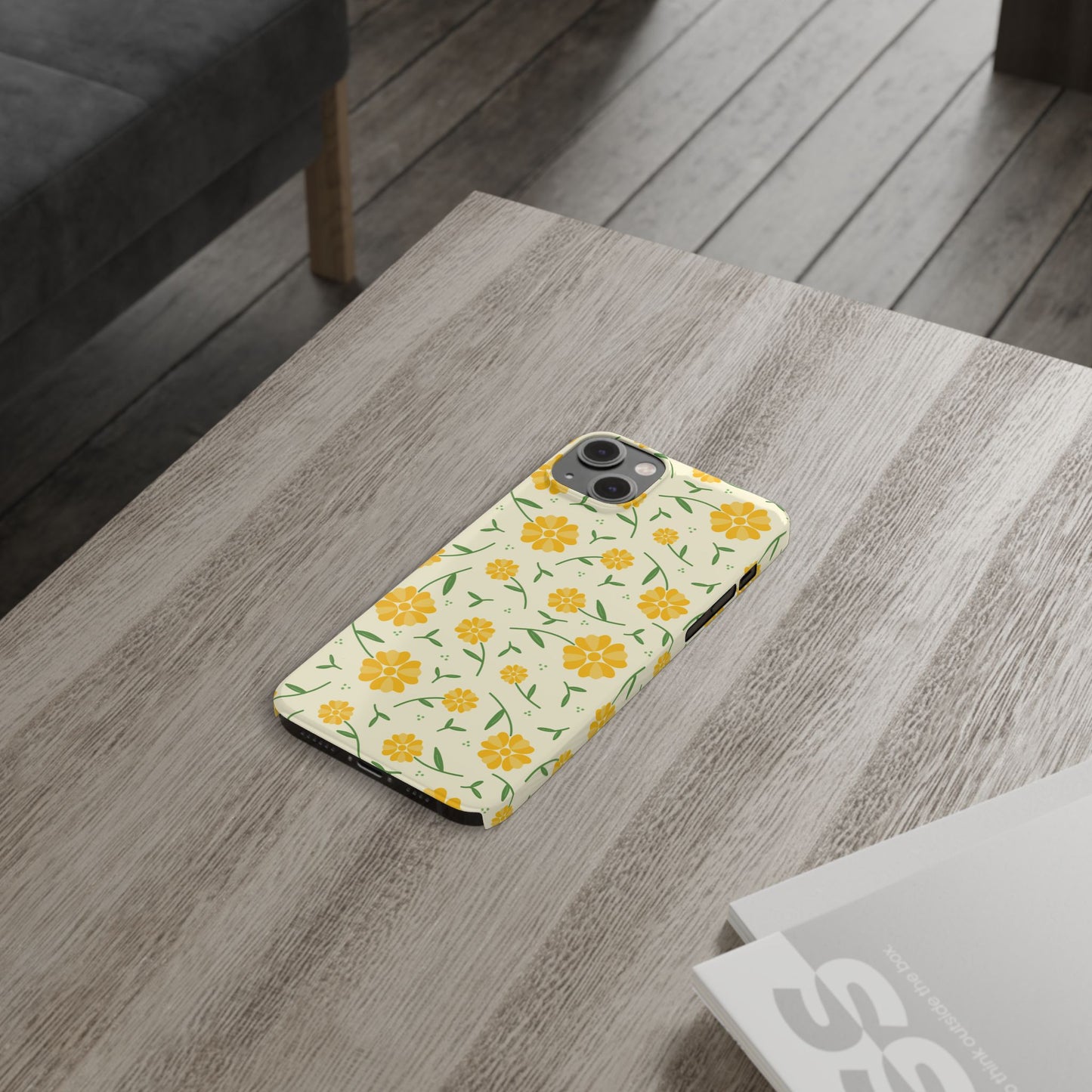 Bright Floral Slim Phone Cases, Summer Accessory, Phone Cover Gifts, Flower Print Cases, Cute Tech Accessories, Nature Lover Gift