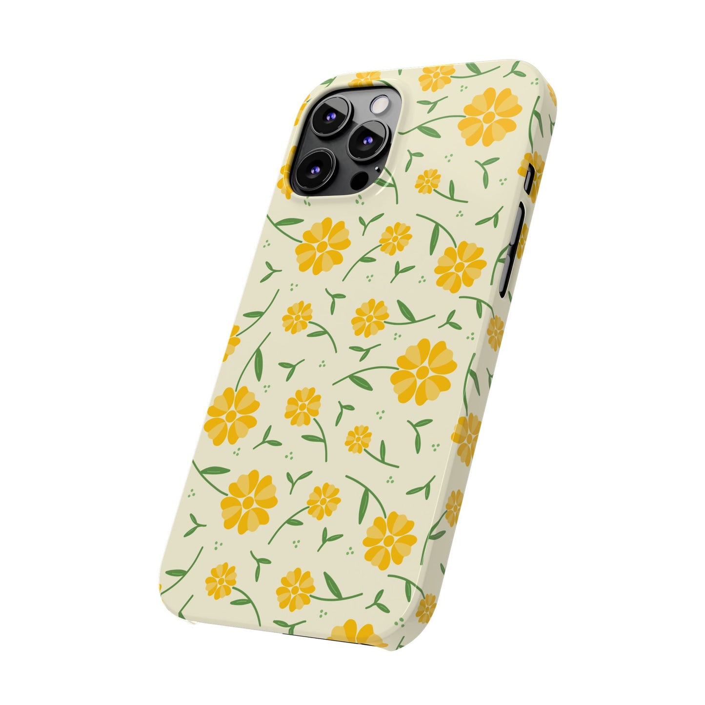 Bright Floral Slim Phone Cases, Summer Accessory, Phone Cover Gifts, Flower Print Cases, Cute Tech Accessories, Nature Lover Gift