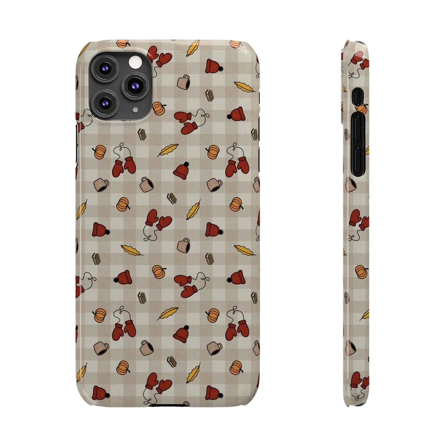 Autumn Leaves Slim Phone Case, Fall Accessories, Cute Phone Cover, Gift for Her, Seasonal Mobile Case
