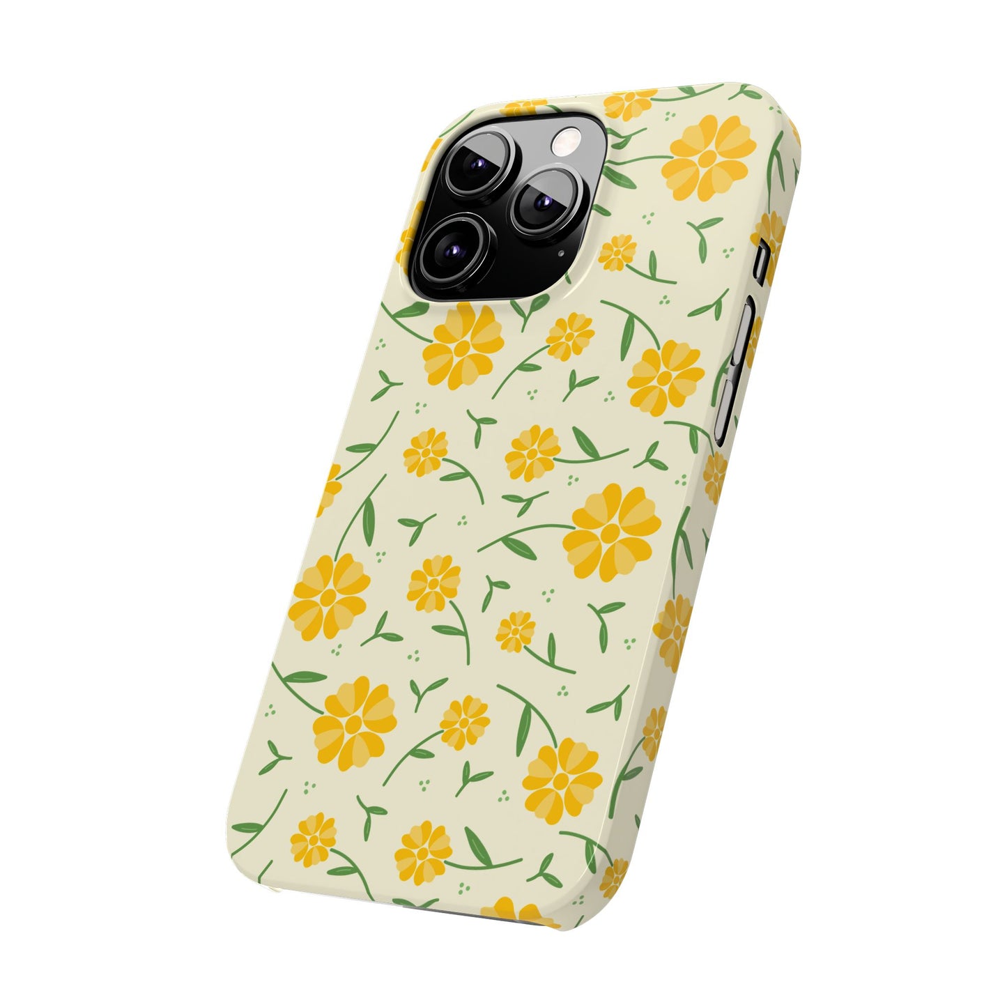 Bright Floral Slim Phone Cases, Summer Accessory, Phone Cover Gifts, Flower Print Cases, Cute Tech Accessories, Nature Lover Gift