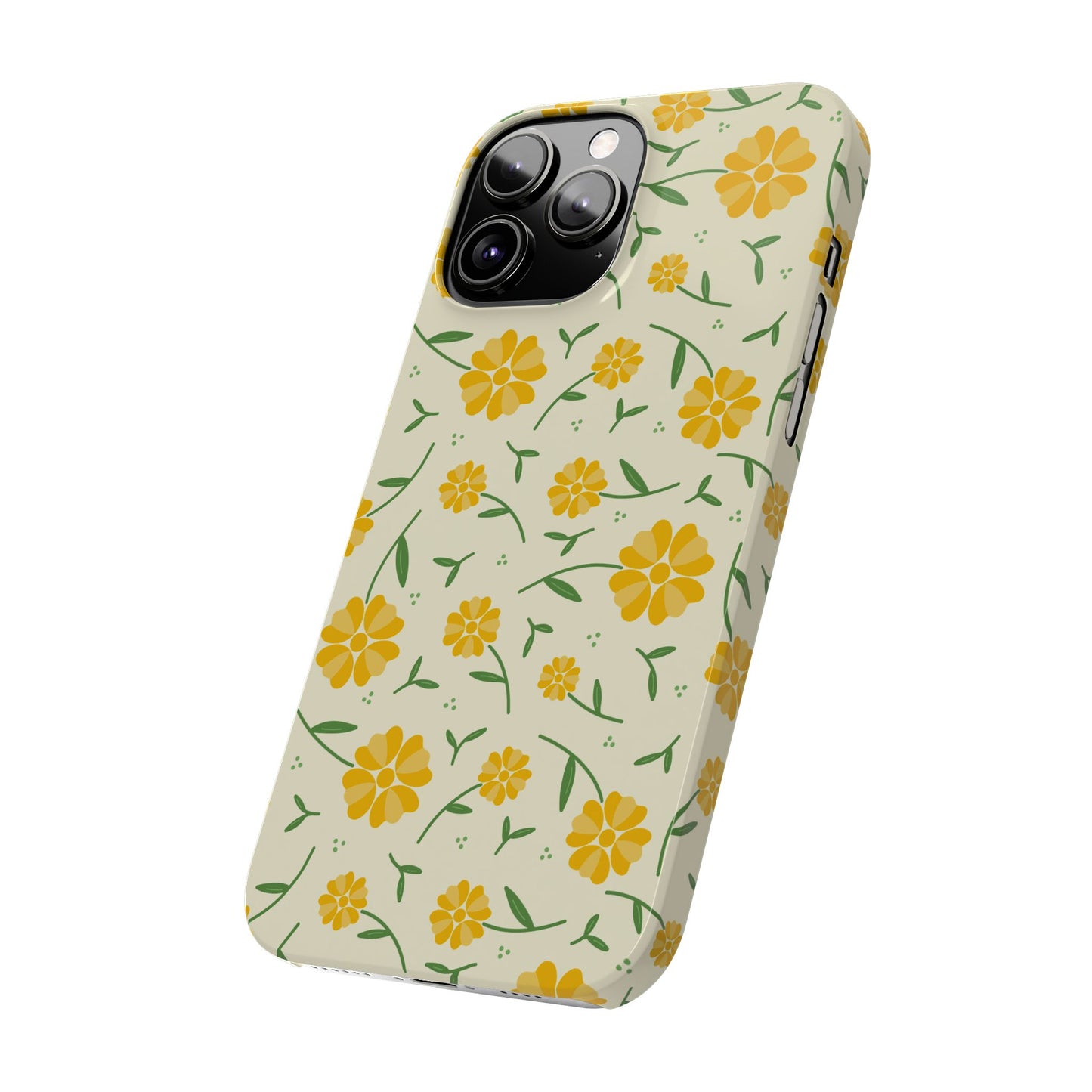 Bright Floral Slim Phone Cases, Summer Accessory, Phone Cover Gifts, Flower Print Cases, Cute Tech Accessories, Nature Lover Gift