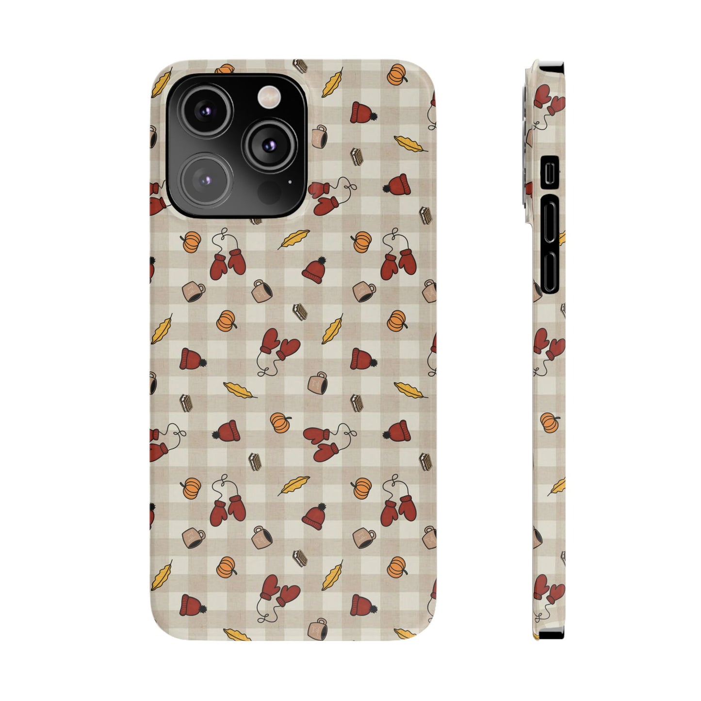 Autumn Leaves Slim Phone Case, Fall Accessories, Cute Phone Cover, Gift for Her, Seasonal Mobile Case