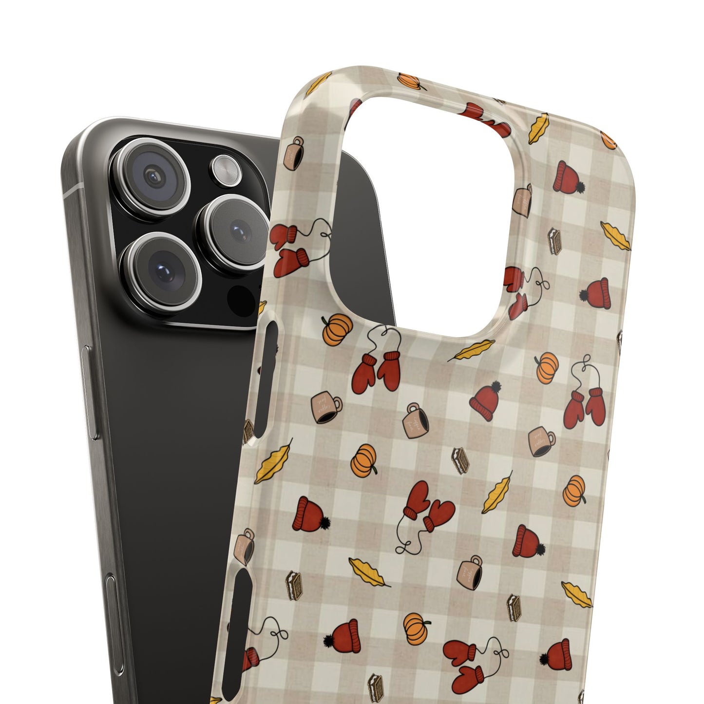 Autumn Leaves Slim Phone Case, Fall Accessories, Cute Phone Cover, Gift for Her, Seasonal Mobile Case