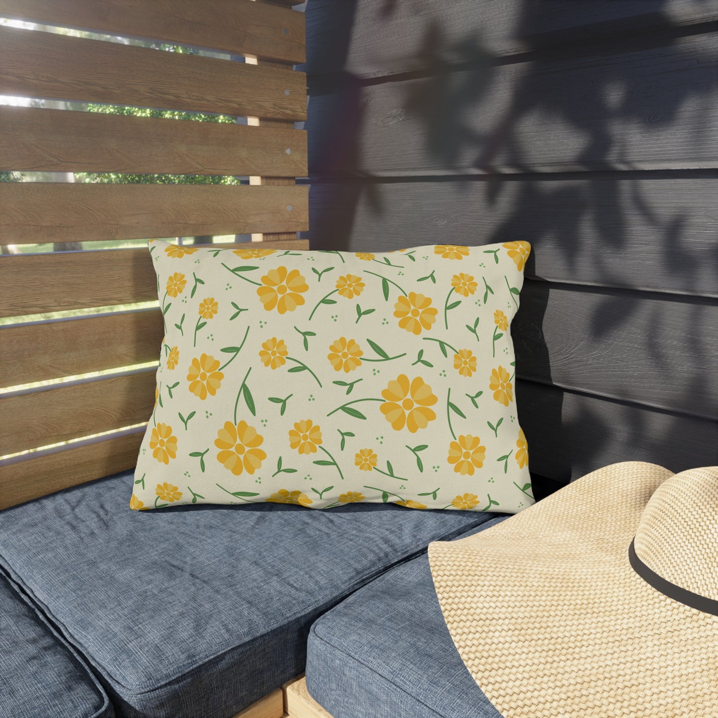 Bright Floral Outdoor Pillow - Garden Decor, Patio Cushion, Summer Vibes, Home Makeover, Gift for Garden Lovers