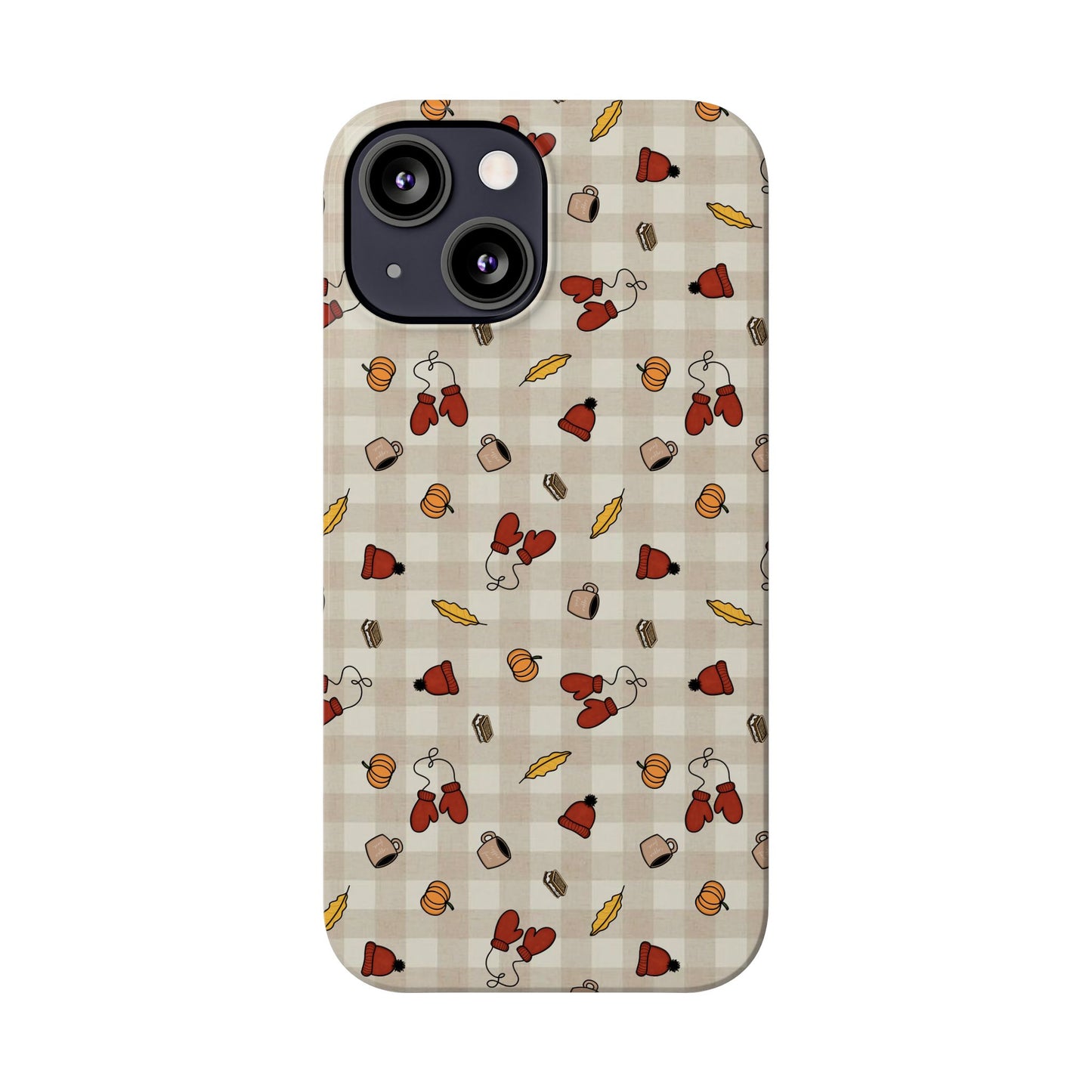 Autumn Leaves Slim Phone Case, Fall Accessories, Cute Phone Cover, Gift for Her, Seasonal Mobile Case