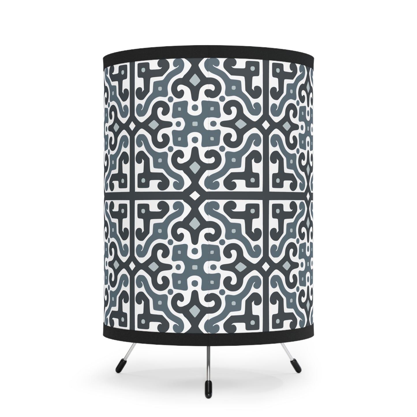 Modern Tripod Floor Lamp with High-Res Printed Shade - Stylish Lighting for Home Decor