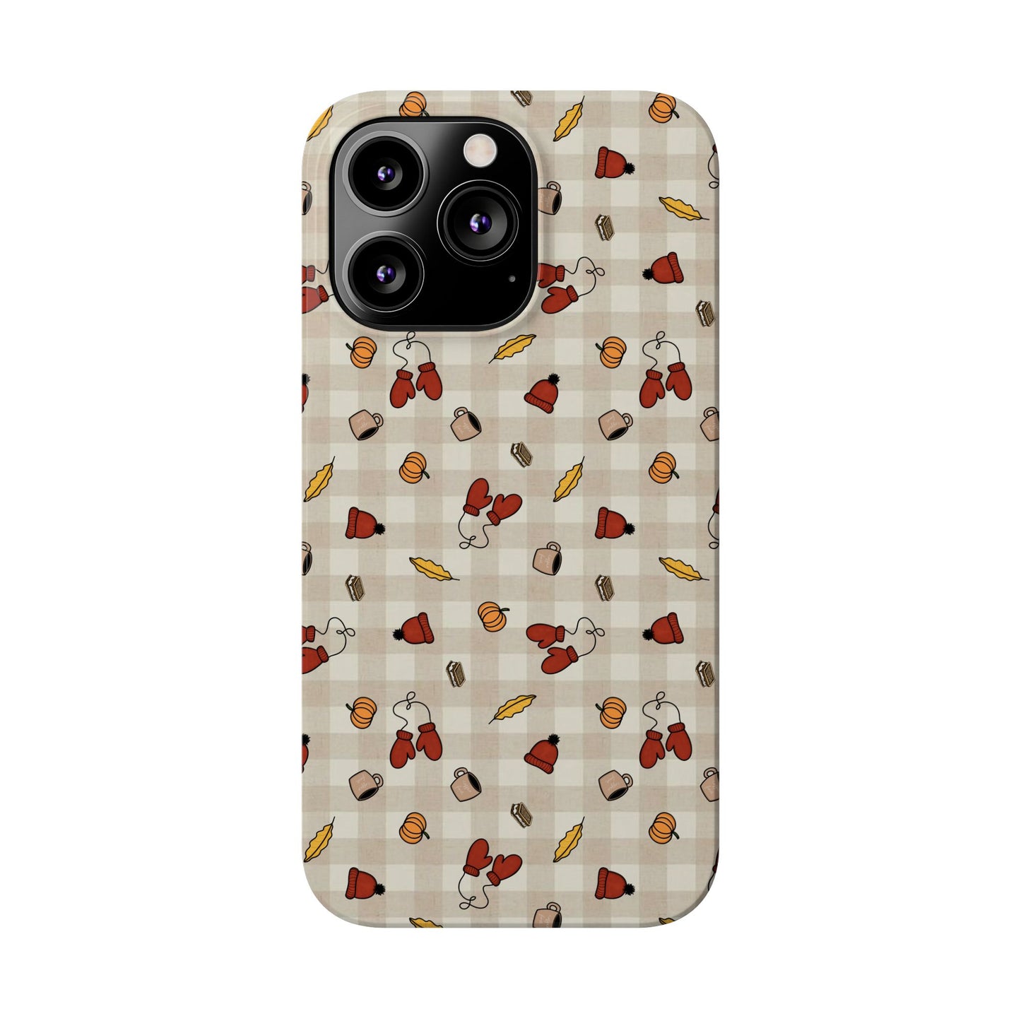Autumn Leaves Slim Phone Case, Fall Accessories, Cute Phone Cover, Gift for Her, Seasonal Mobile Case