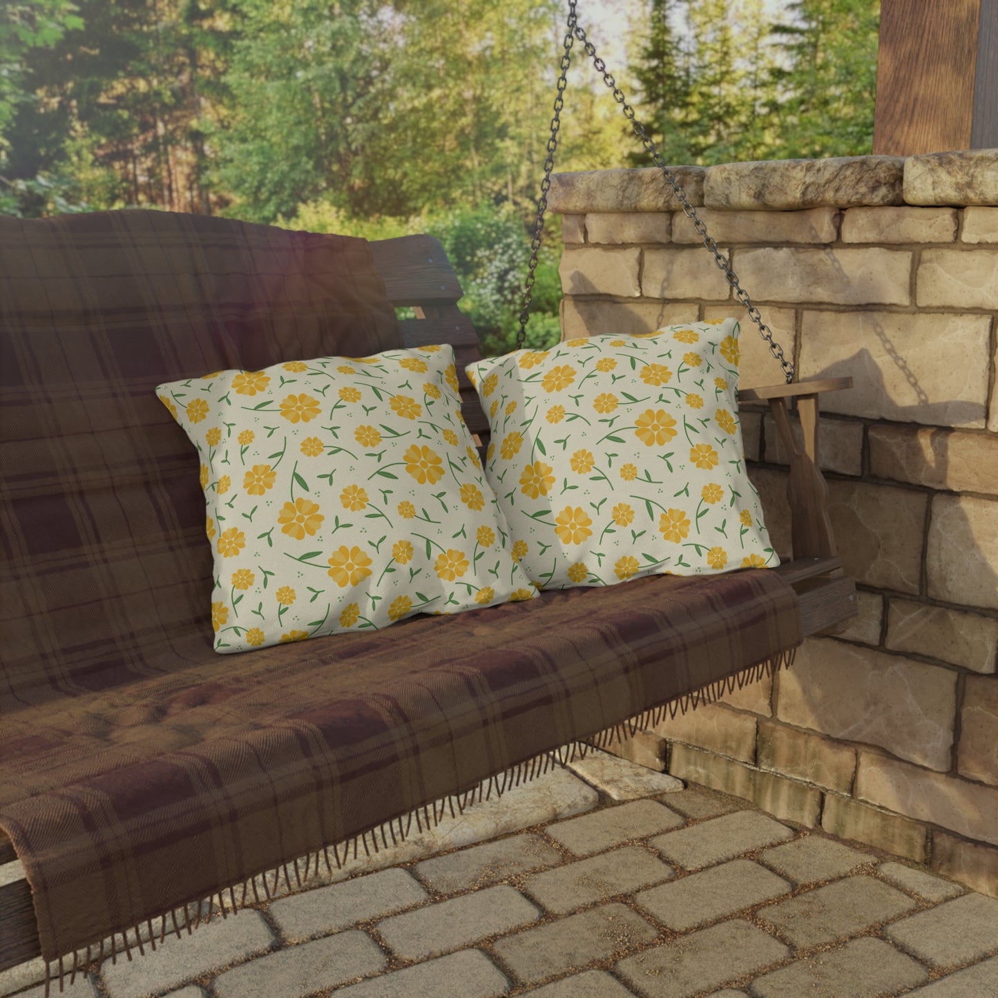 Bright Floral Outdoor Pillow - Garden Decor, Patio Cushion, Summer Vibes, Home Makeover, Gift for Garden Lovers