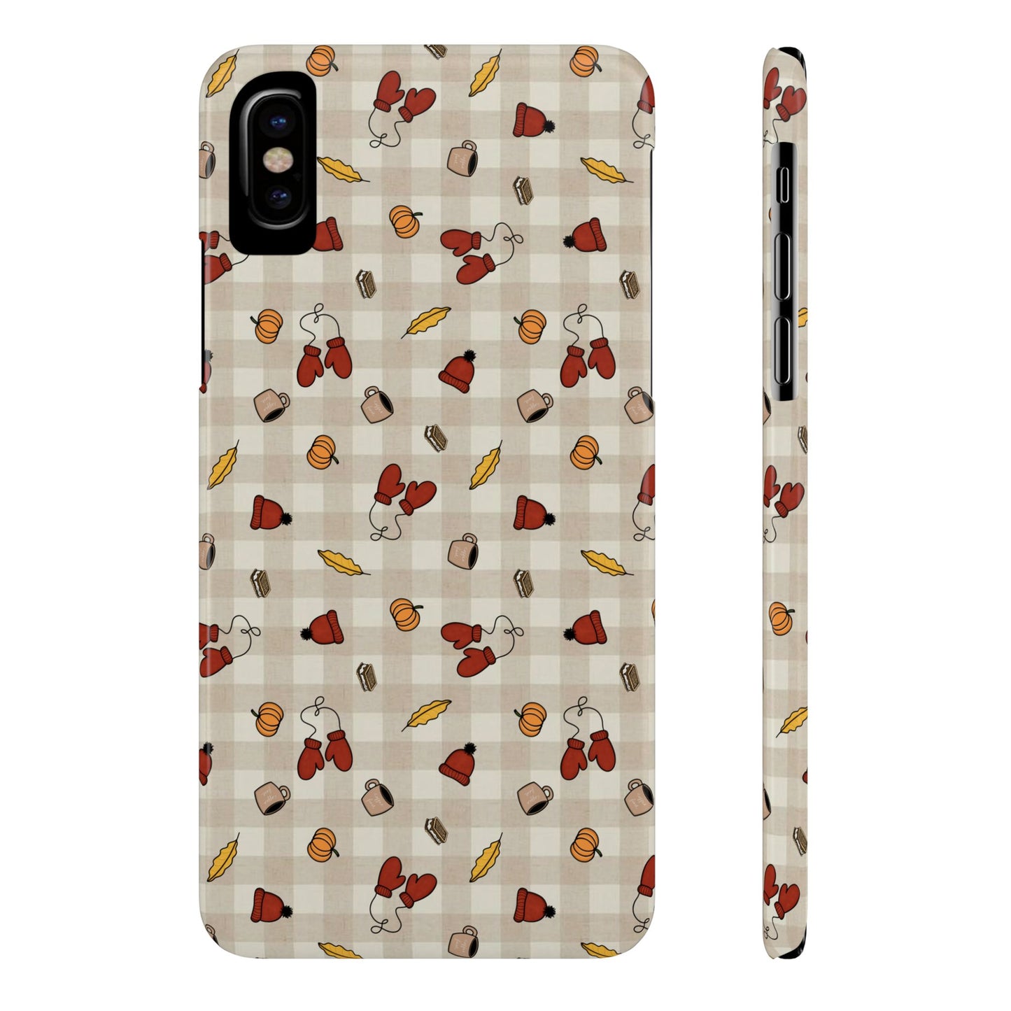 Autumn Leaves Slim Phone Case, Fall Accessories, Cute Phone Cover, Gift for Her, Seasonal Mobile Case