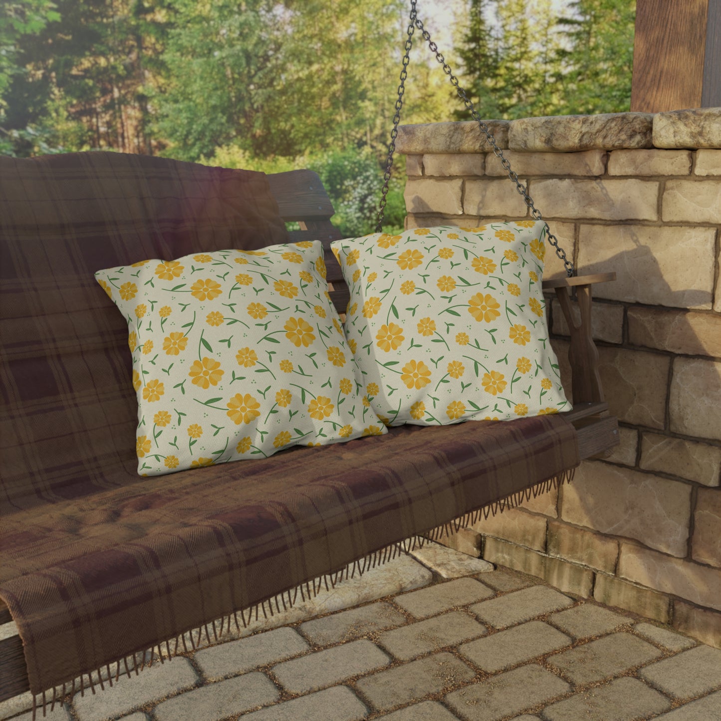 Bright Floral Outdoor Pillow - Garden Decor, Patio Cushion, Summer Vibes, Home Makeover, Gift for Garden Lovers