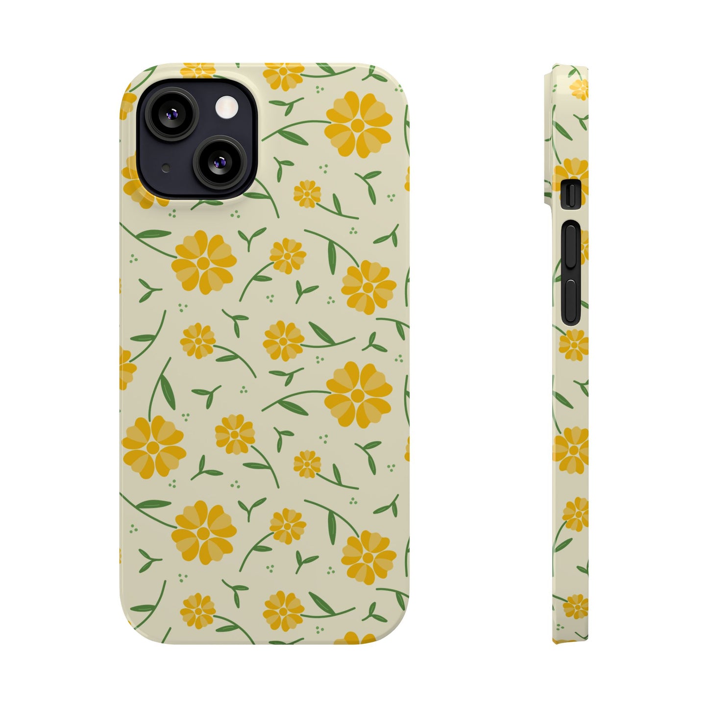 Bright Floral Slim Phone Cases, Summer Accessory, Phone Cover Gifts, Flower Print Cases, Cute Tech Accessories, Nature Lover Gift