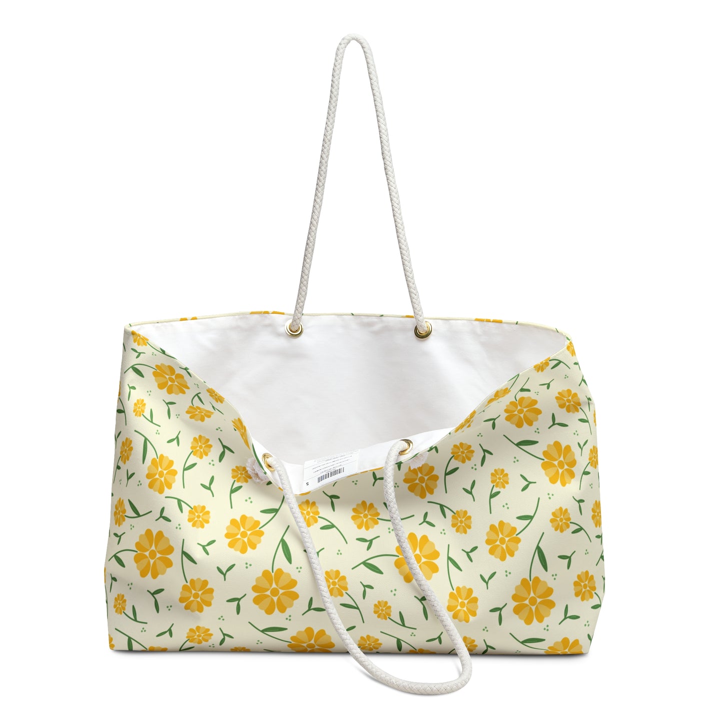 Sunny Floral Weekender Bag | Beach Tote, Travel Bag, Overnight Bag, Stylish Carryall, Perfect for Vacations and Getaways