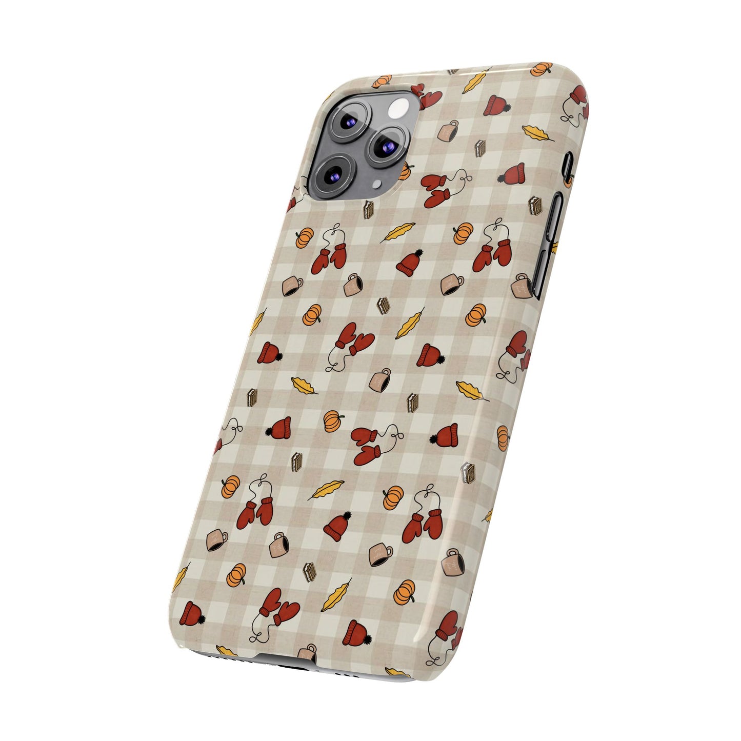 Autumn Leaves Slim Phone Case, Fall Accessories, Cute Phone Cover, Gift for Her, Seasonal Mobile Case