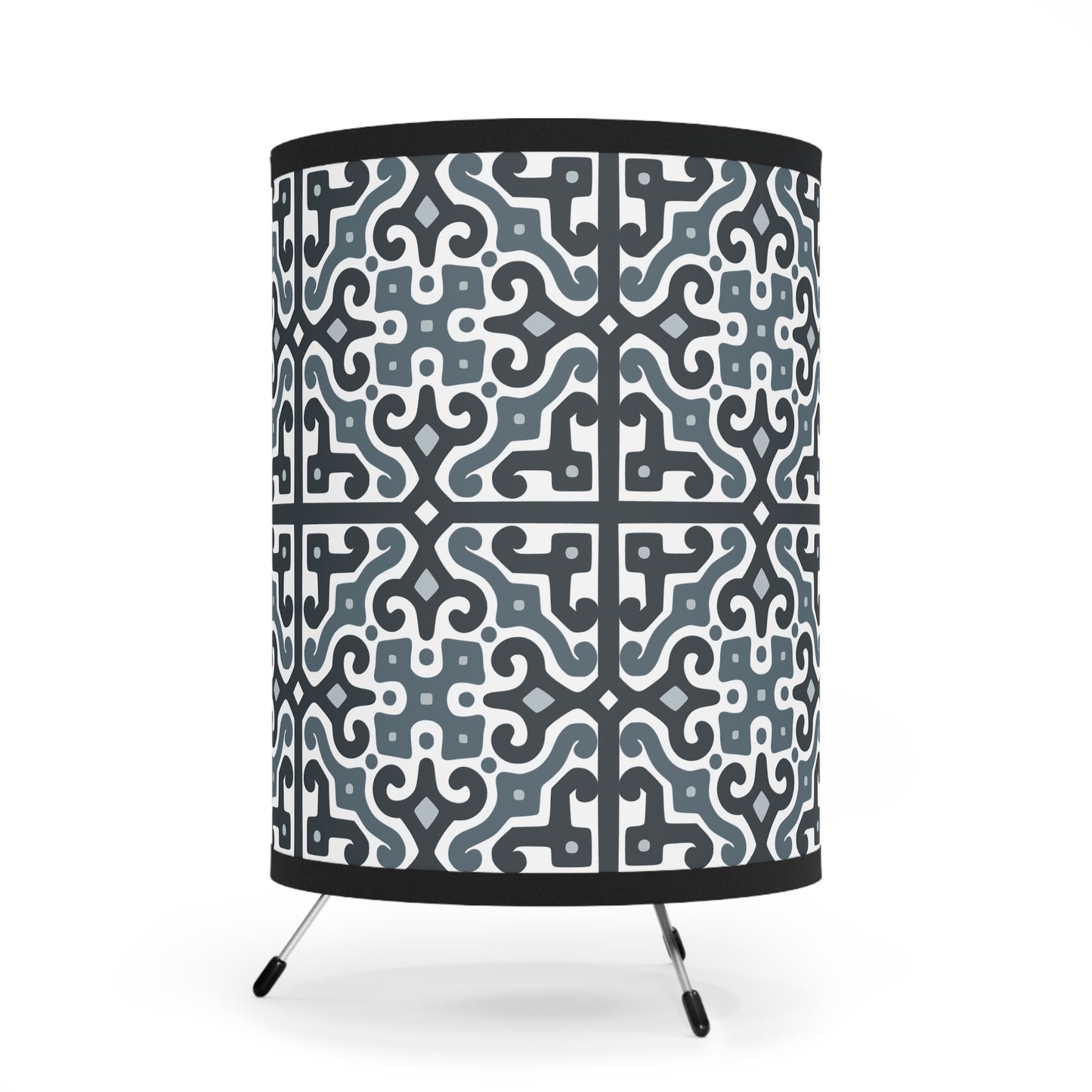 Modern Tripod Floor Lamp with High-Res Printed Shade - Stylish Lighting for Home Decor