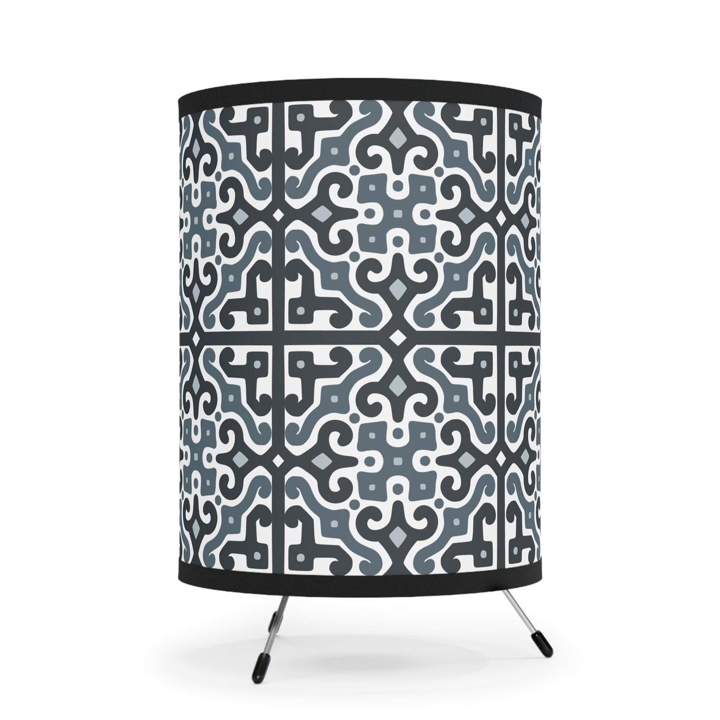 Modern Tripod Floor Lamp with High-Res Printed Shade - Stylish Lighting for Home Decor