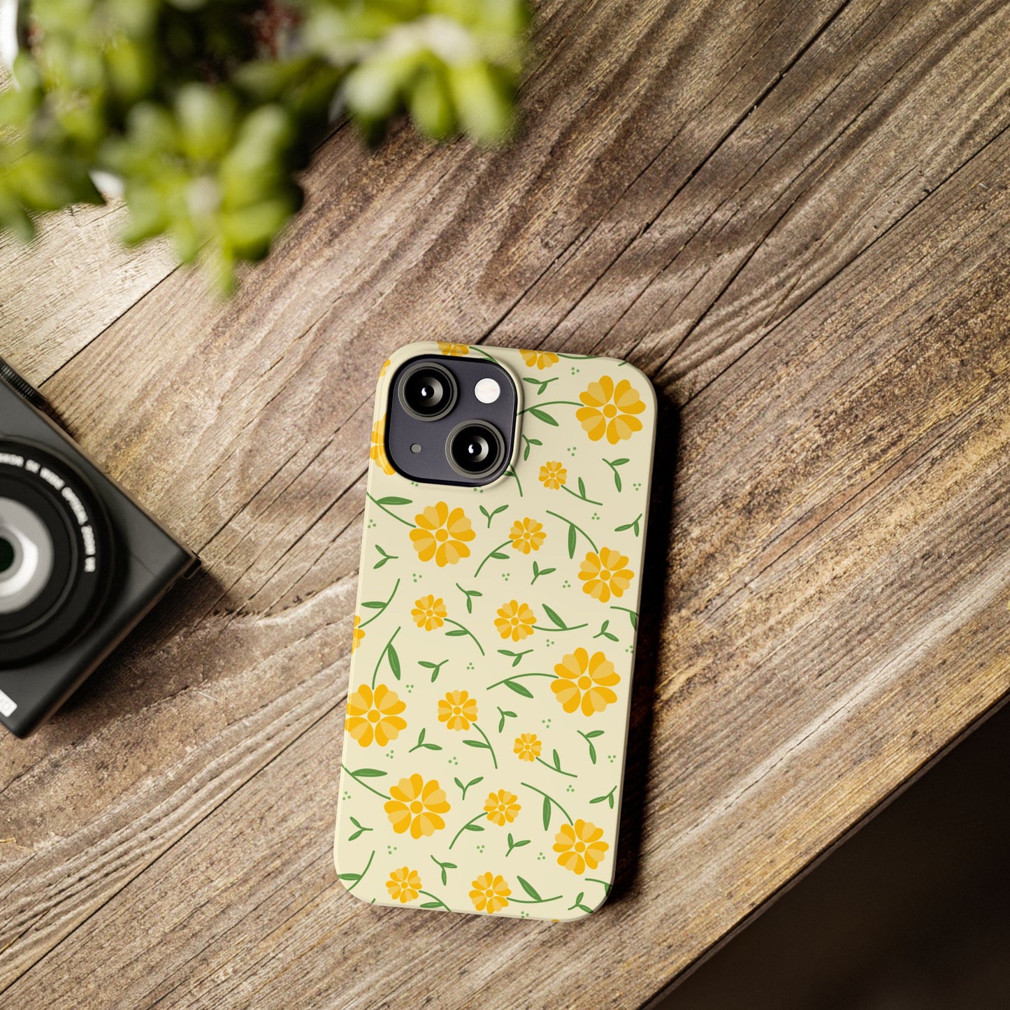 Bright Floral Slim Phone Cases, Summer Accessory, Phone Cover Gifts, Flower Print Cases, Cute Tech Accessories, Nature Lover Gift