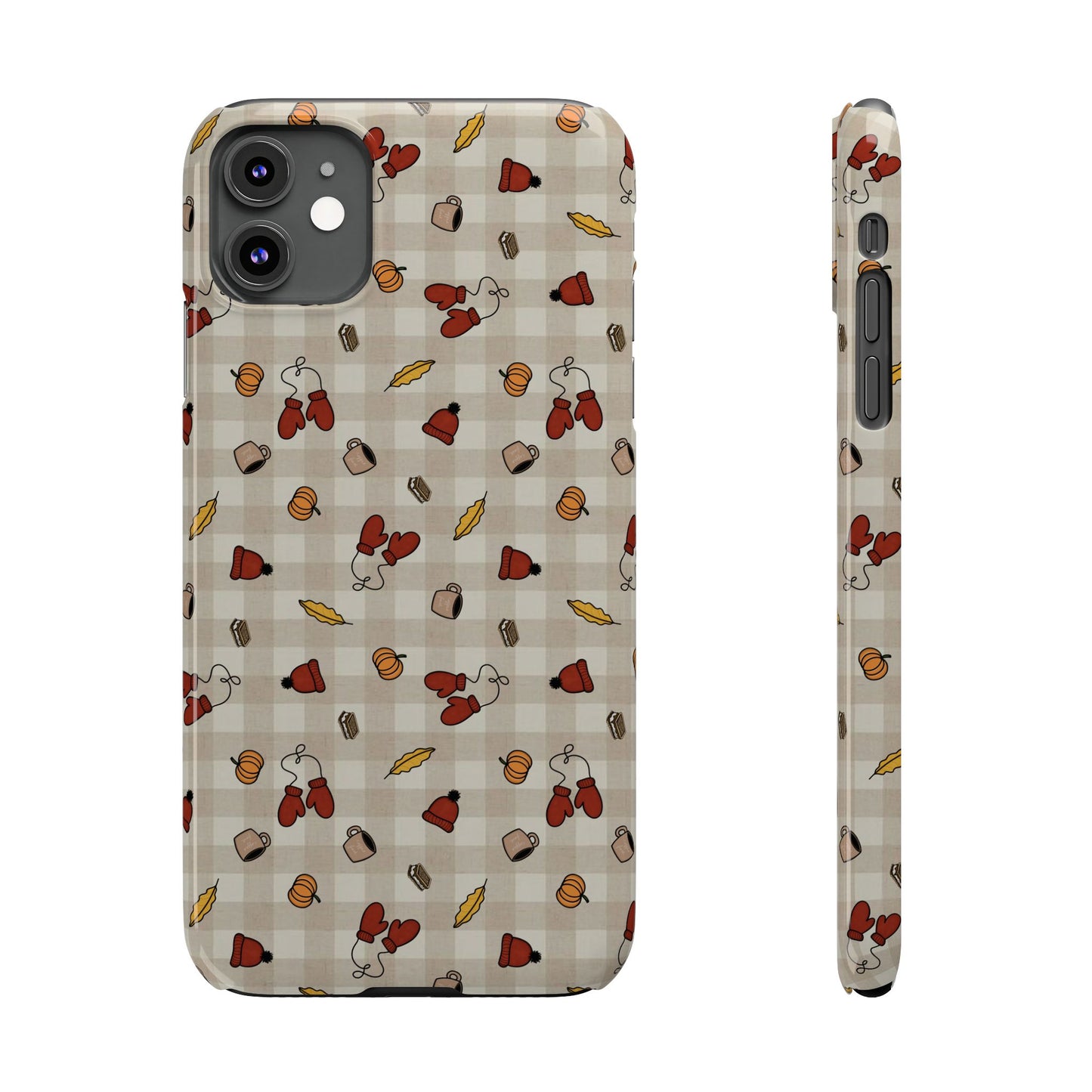 Autumn Leaves Slim Phone Case, Fall Accessories, Cute Phone Cover, Gift for Her, Seasonal Mobile Case