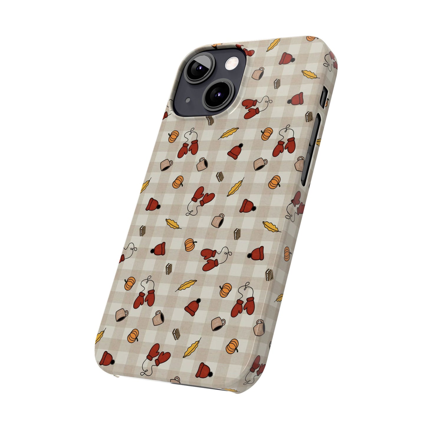 Autumn Leaves Slim Phone Case, Fall Accessories, Cute Phone Cover, Gift for Her, Seasonal Mobile Case