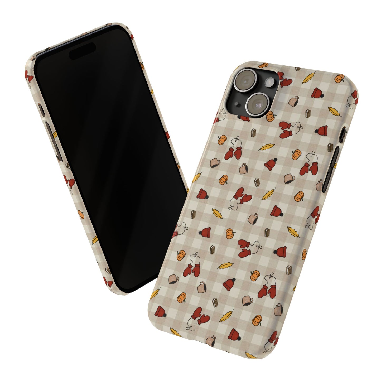 Autumn Leaves Slim Phone Case, Fall Accessories, Cute Phone Cover, Gift for Her, Seasonal Mobile Case
