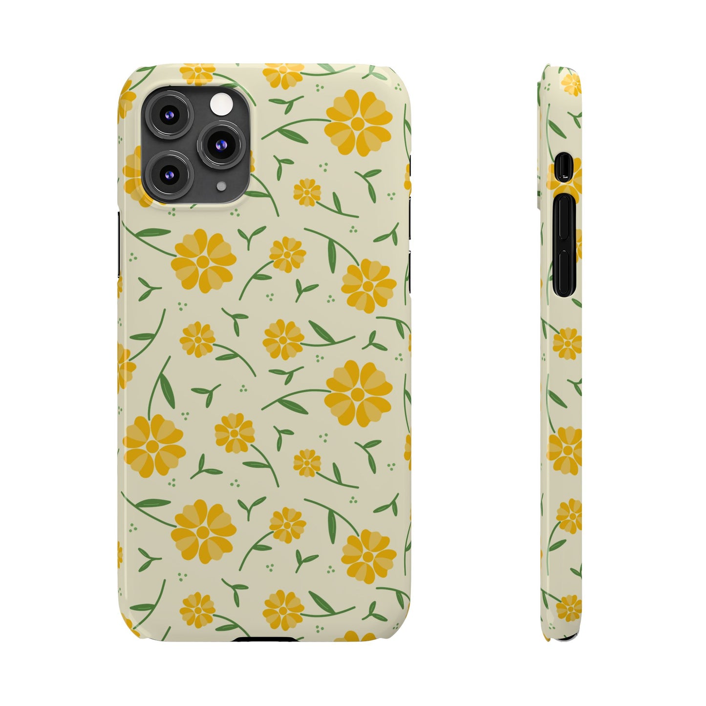 Bright Floral Slim Phone Cases, Summer Accessory, Phone Cover Gifts, Flower Print Cases, Cute Tech Accessories, Nature Lover Gift