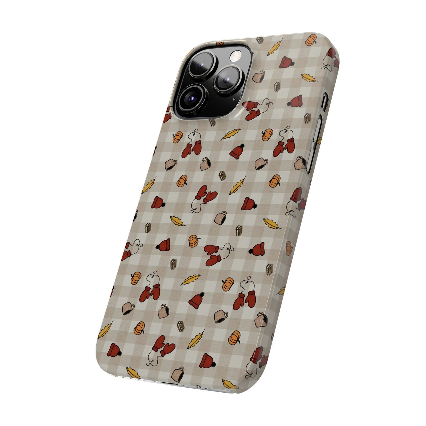 Autumn Leaves Slim Phone Case, Fall Accessories, Cute Phone Cover, Gift for Her, Seasonal Mobile Case