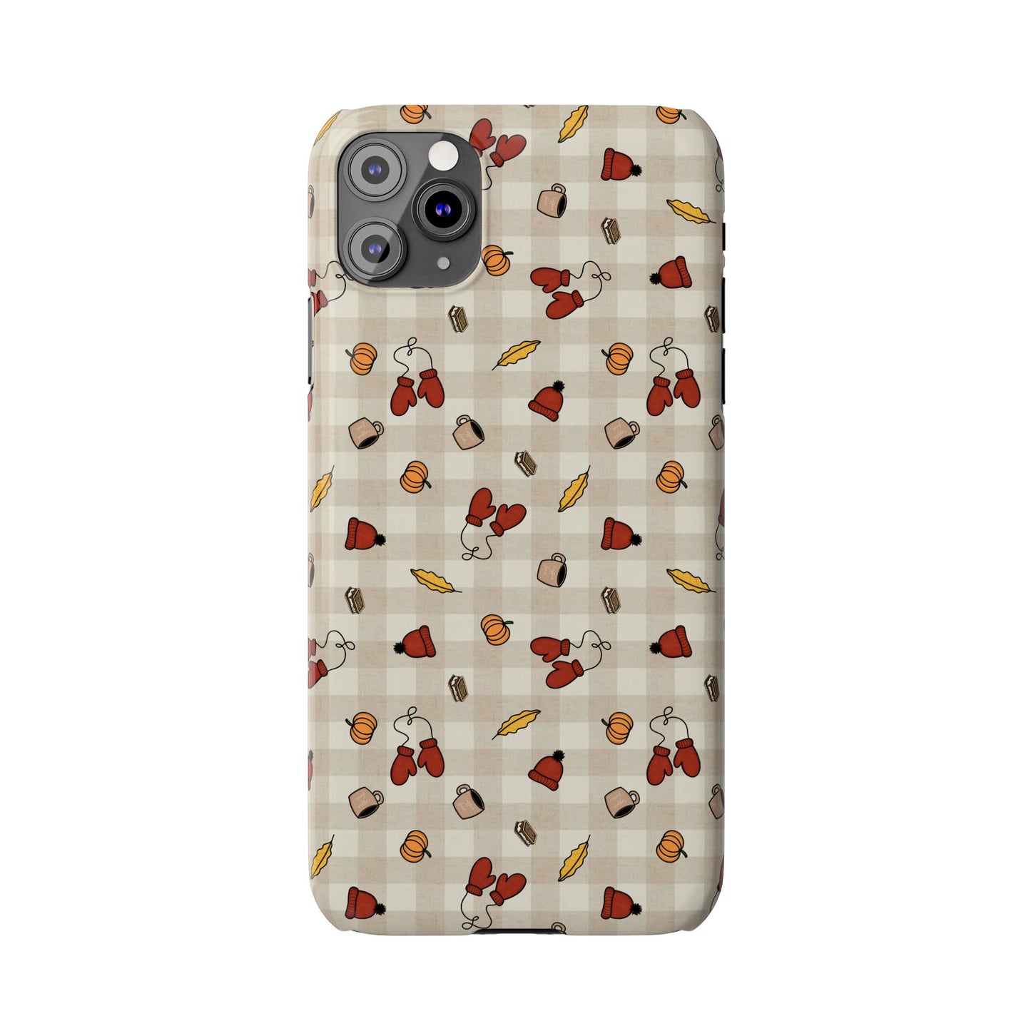Autumn Leaves Slim Phone Case, Fall Accessories, Cute Phone Cover, Gift for Her, Seasonal Mobile Case