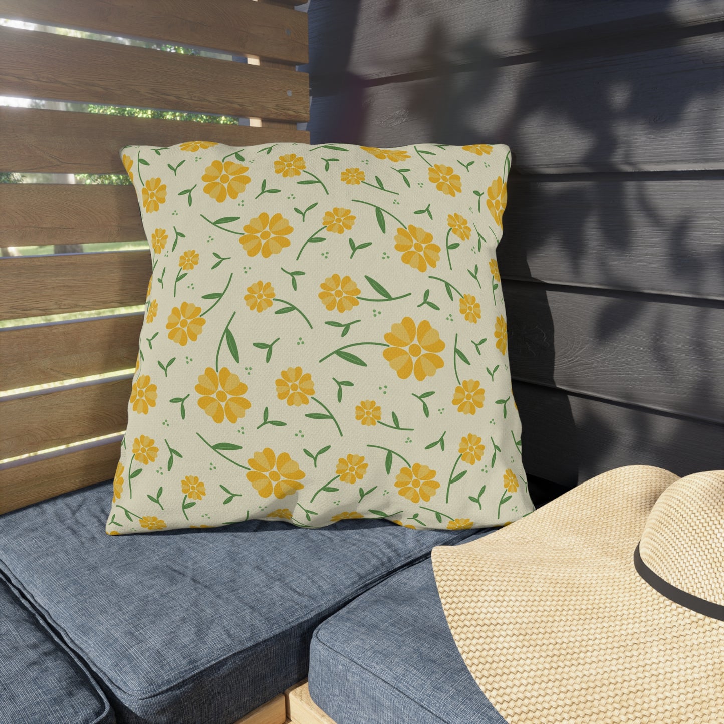 Bright Floral Outdoor Pillow - Garden Decor, Patio Cushion, Summer Vibes, Home Makeover, Gift for Garden Lovers
