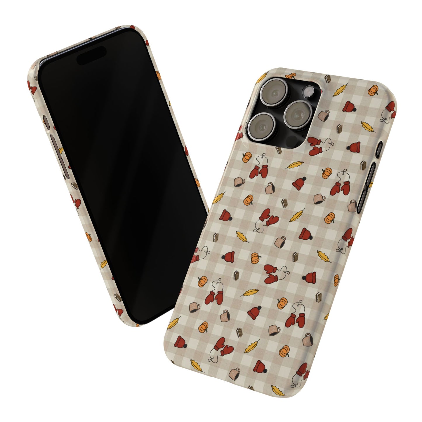 Autumn Leaves Slim Phone Case, Fall Accessories, Cute Phone Cover, Gift for Her, Seasonal Mobile Case