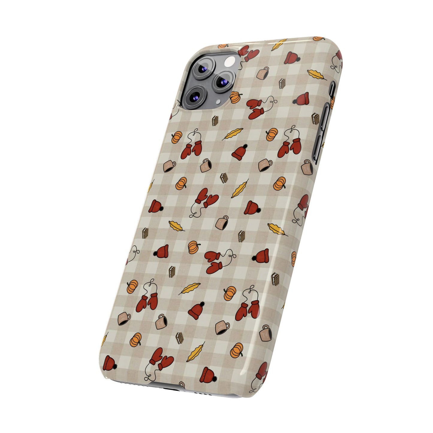 Autumn Leaves Slim Phone Case, Fall Accessories, Cute Phone Cover, Gift for Her, Seasonal Mobile Case