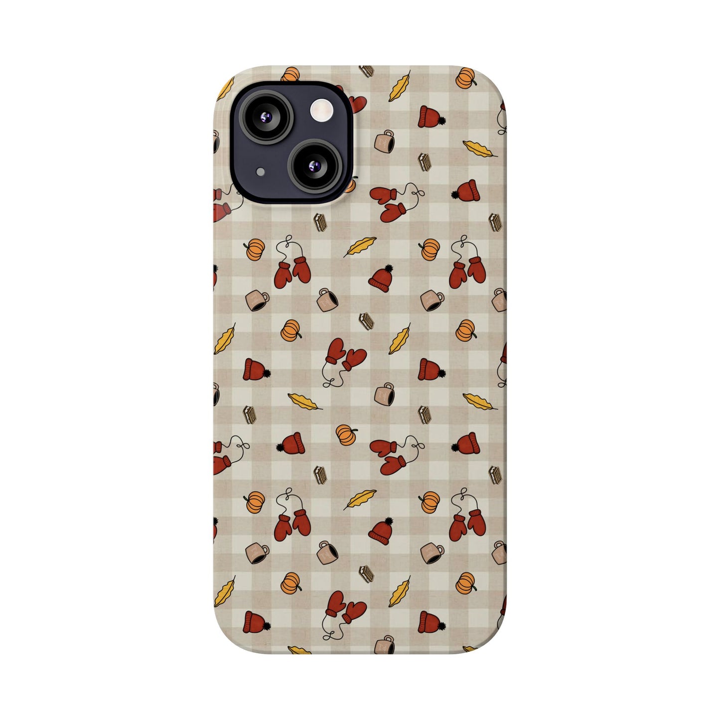 Autumn Leaves Slim Phone Case, Fall Accessories, Cute Phone Cover, Gift for Her, Seasonal Mobile Case