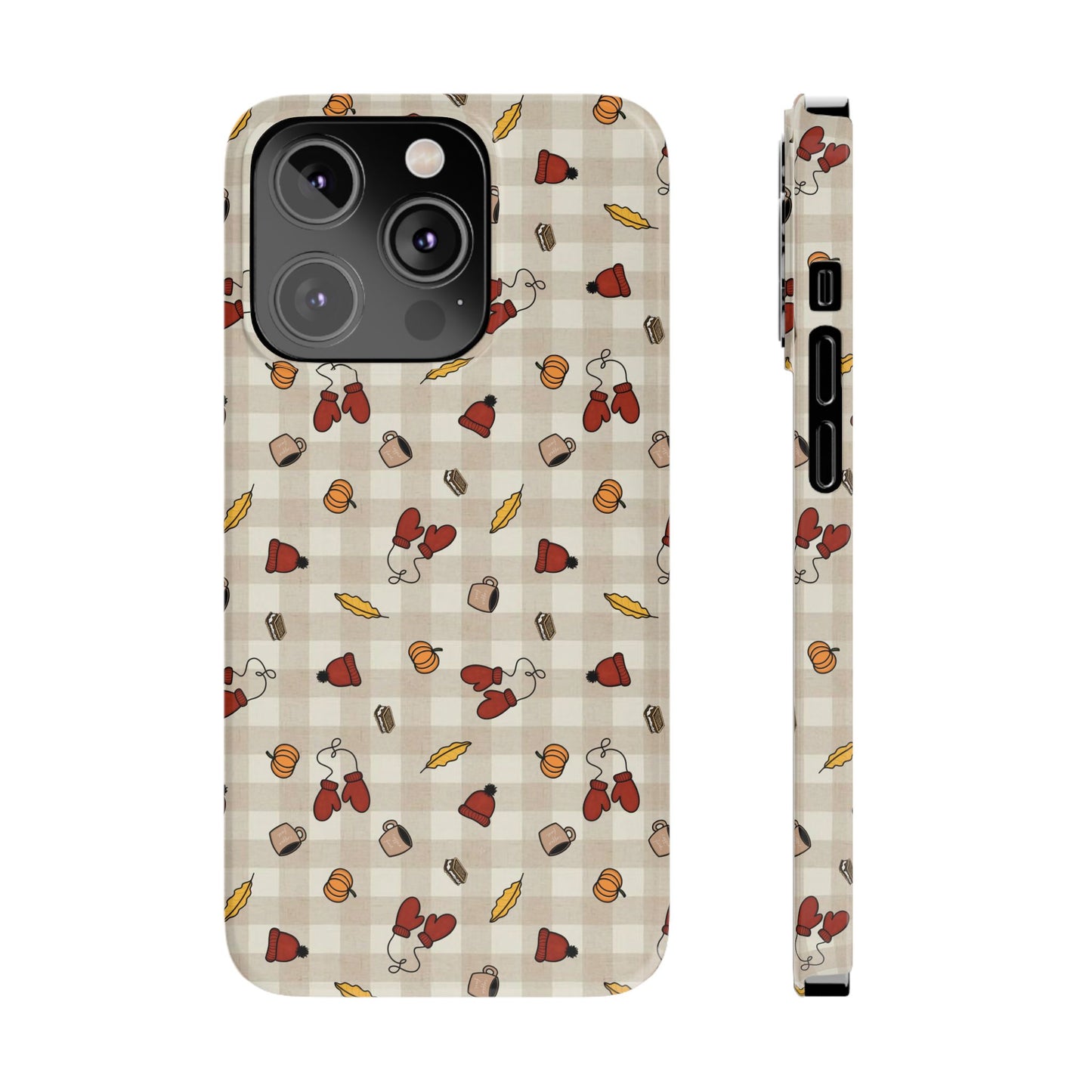 Autumn Leaves Slim Phone Case, Fall Accessories, Cute Phone Cover, Gift for Her, Seasonal Mobile Case
