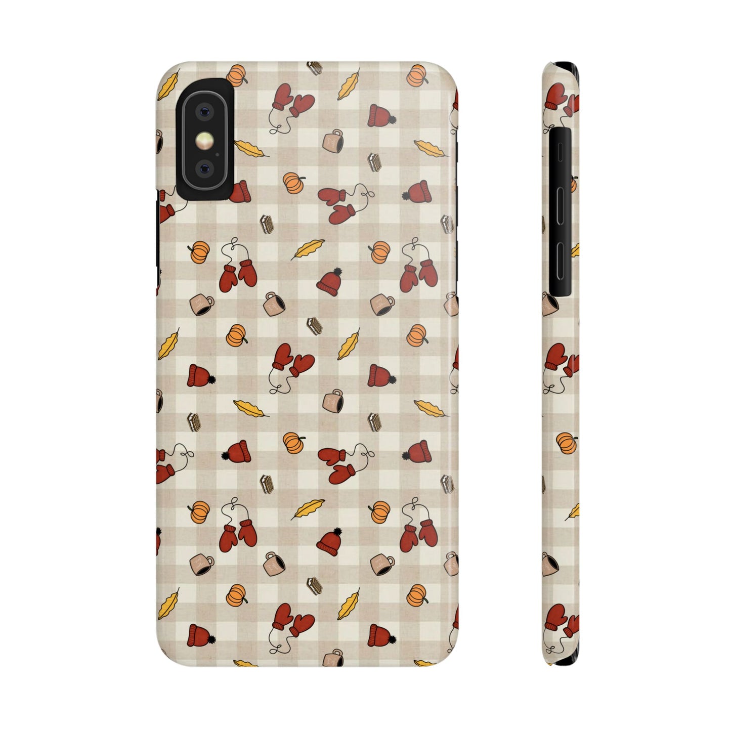 Autumn Leaves Slim Phone Case, Fall Accessories, Cute Phone Cover, Gift for Her, Seasonal Mobile Case