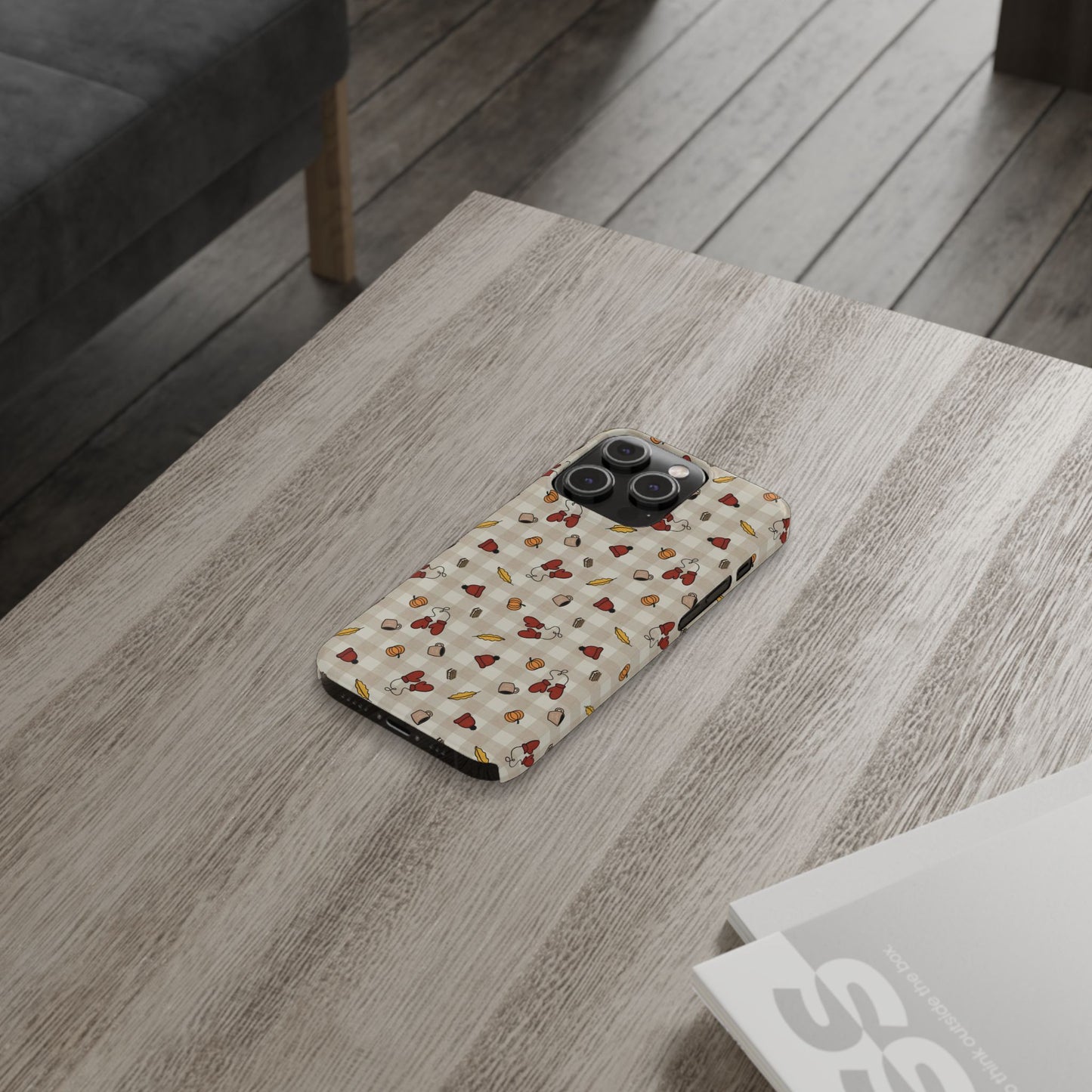 Autumn Leaves Slim Phone Case, Fall Accessories, Cute Phone Cover, Gift for Her, Seasonal Mobile Case
