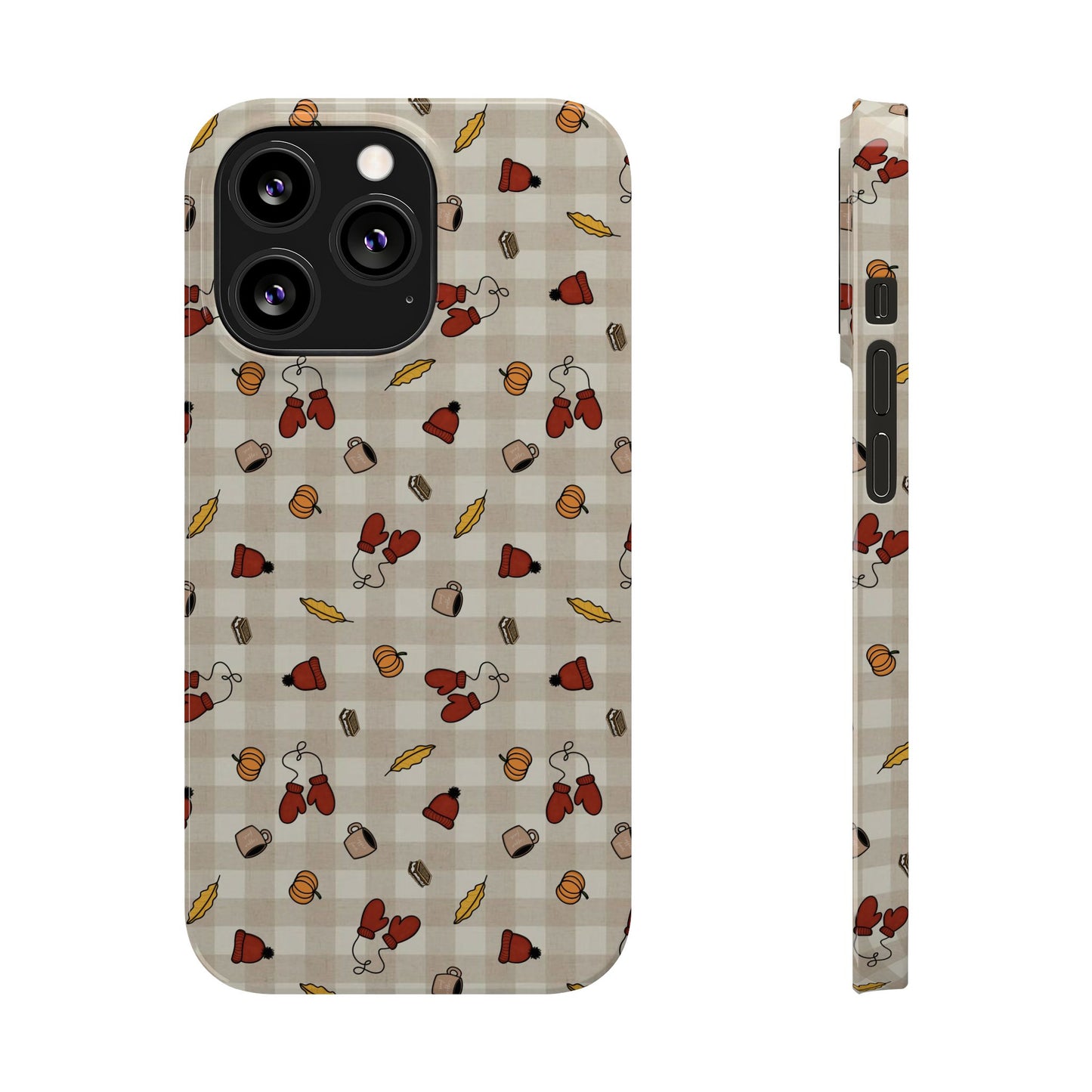 Autumn Leaves Slim Phone Case, Fall Accessories, Cute Phone Cover, Gift for Her, Seasonal Mobile Case