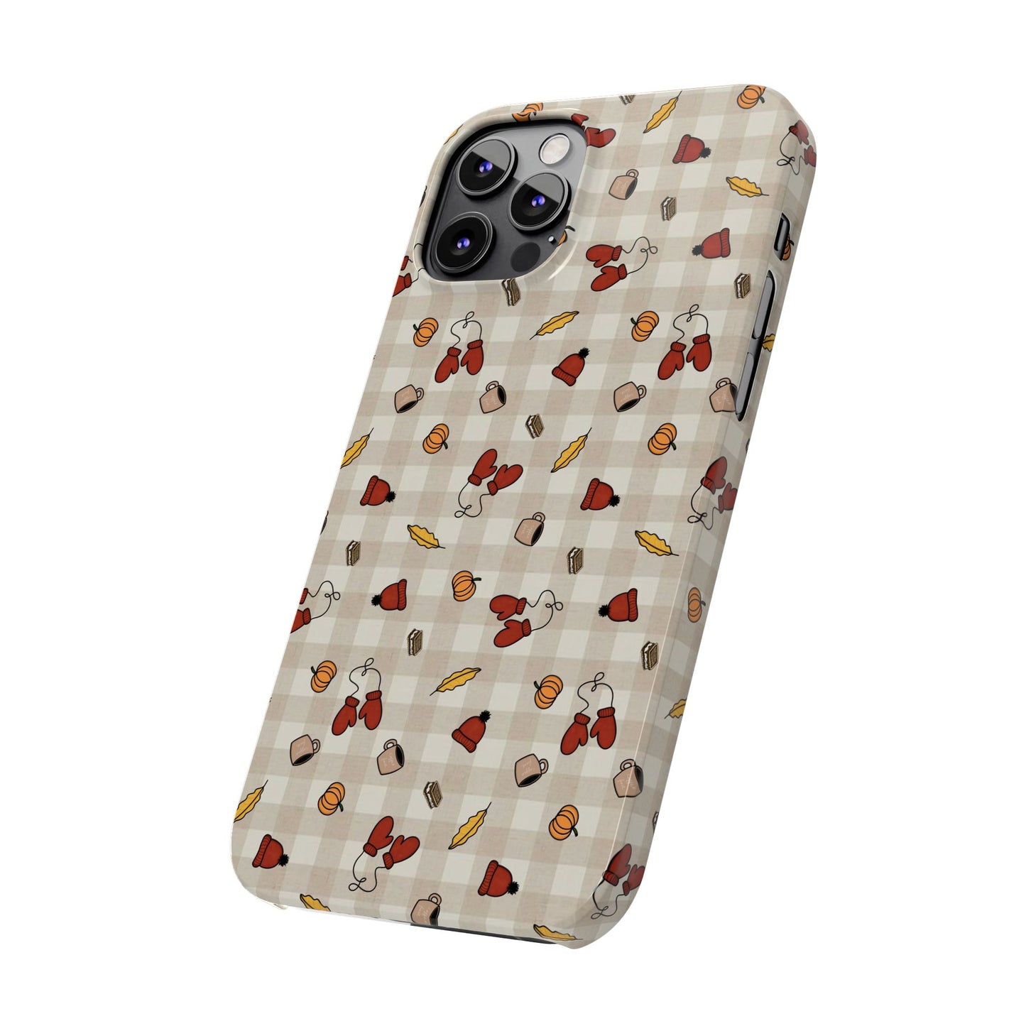 Autumn Leaves Slim Phone Case, Fall Accessories, Cute Phone Cover, Gift for Her, Seasonal Mobile Case