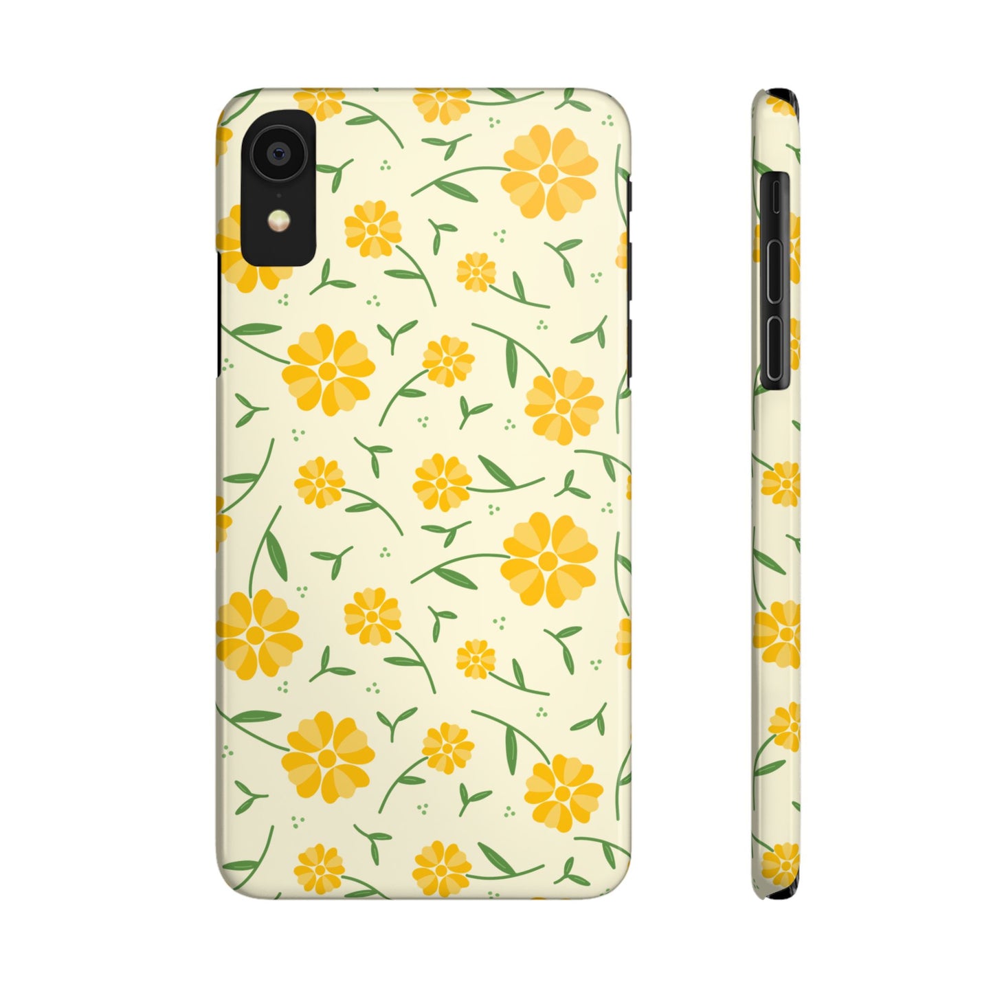 Bright Floral Slim Phone Cases, Summer Accessory, Phone Cover Gifts, Flower Print Cases, Cute Tech Accessories, Nature Lover Gift