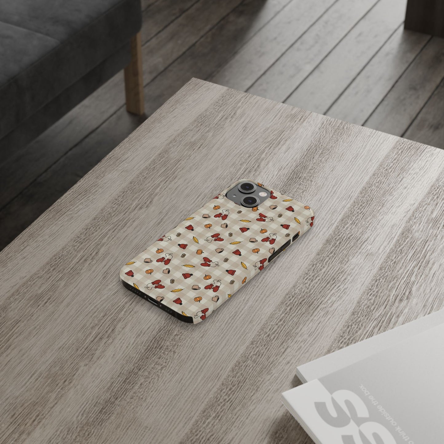 Autumn Leaves Slim Phone Case, Fall Accessories, Cute Phone Cover, Gift for Her, Seasonal Mobile Case
