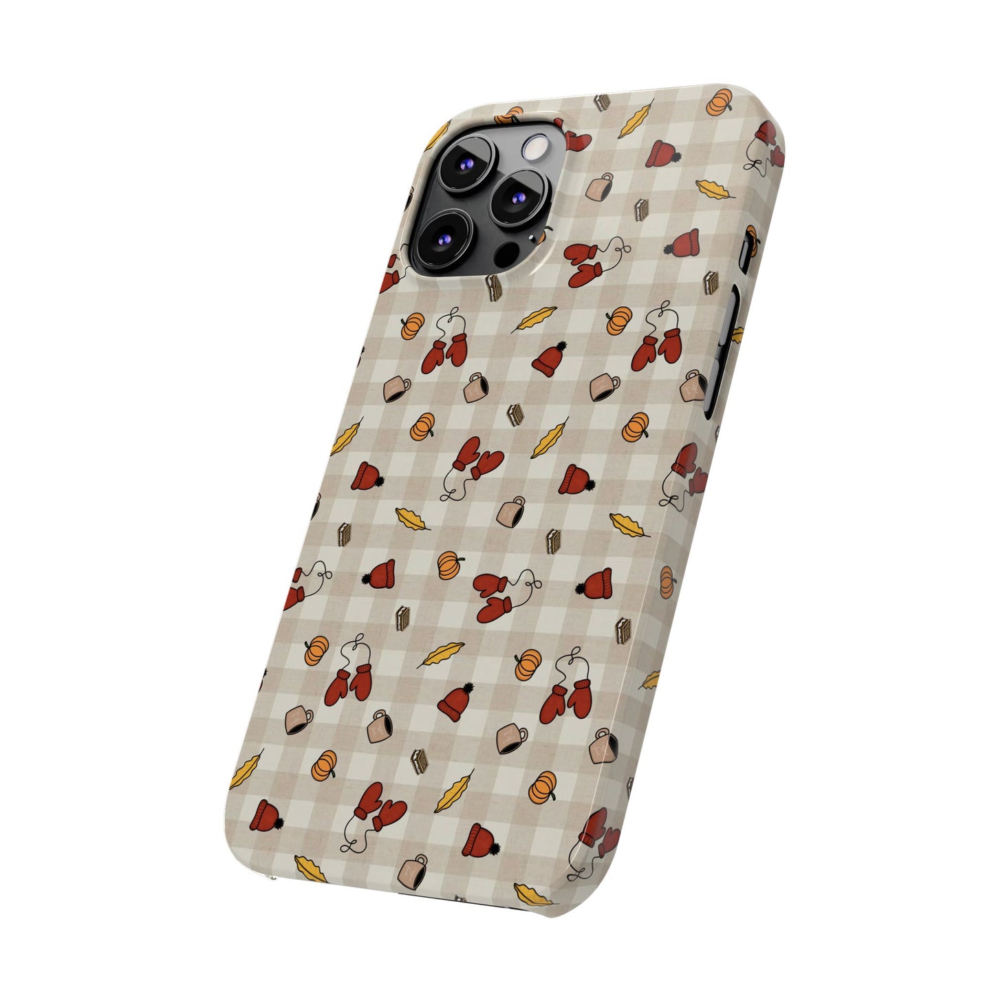 Autumn Leaves Slim Phone Case, Fall Accessories, Cute Phone Cover, Gift for Her, Seasonal Mobile Case