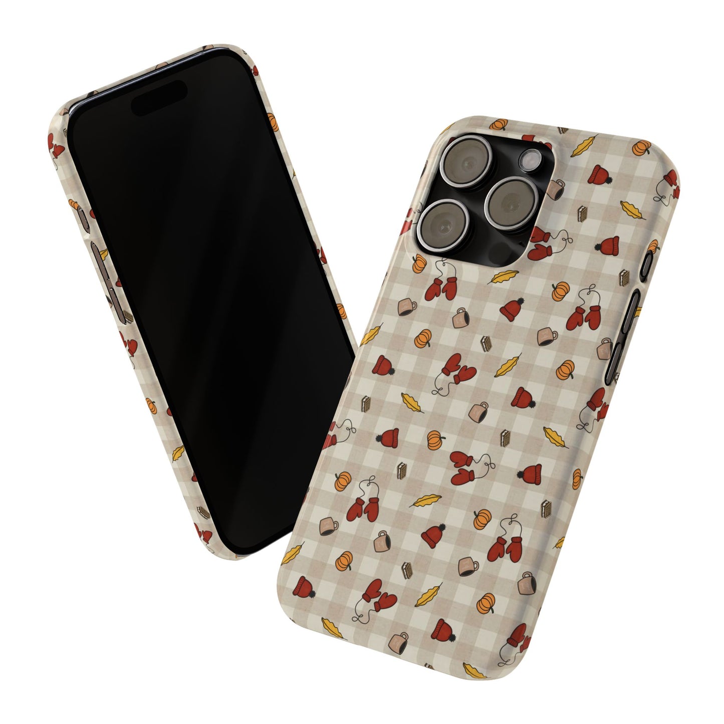Autumn Leaves Slim Phone Case, Fall Accessories, Cute Phone Cover, Gift for Her, Seasonal Mobile Case