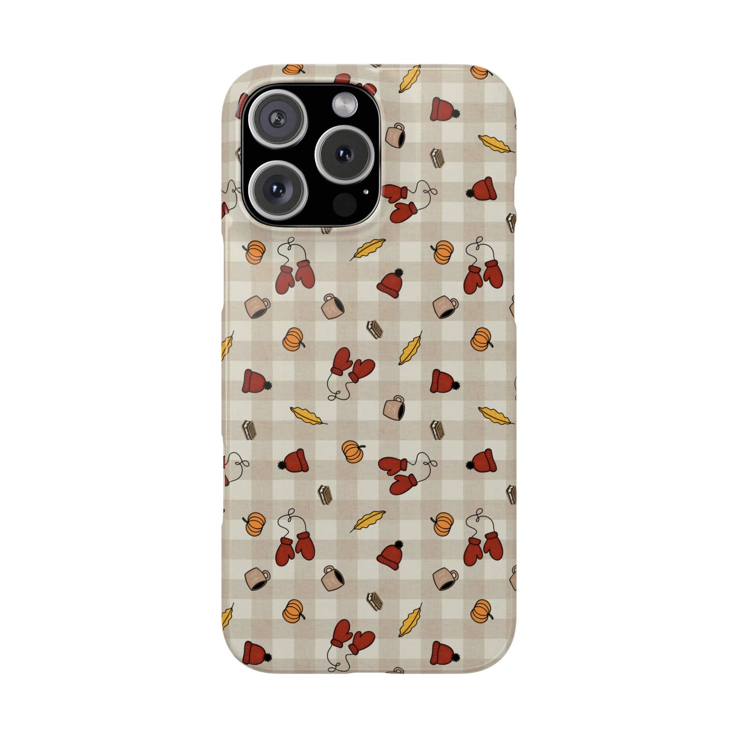 Autumn Leaves Slim Phone Case, Fall Accessories, Cute Phone Cover, Gift for Her, Seasonal Mobile Case
