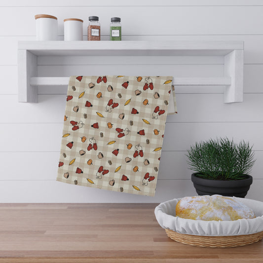 Cozy Autumn Tea Towels, Rustic Kitchen Decor, Fall Cooking Gift, Harvest Season Home Essentials, Farmhouse Style, Holiday Hostess Gift