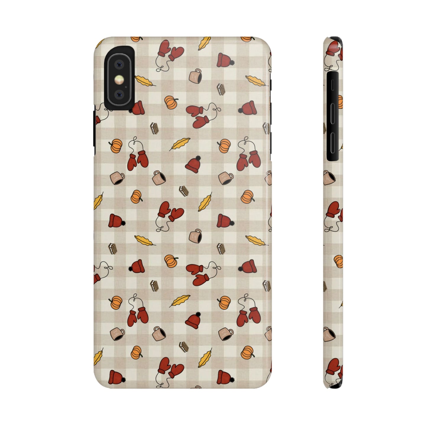 Autumn Leaves Slim Phone Case, Fall Accessories, Cute Phone Cover, Gift for Her, Seasonal Mobile Case
