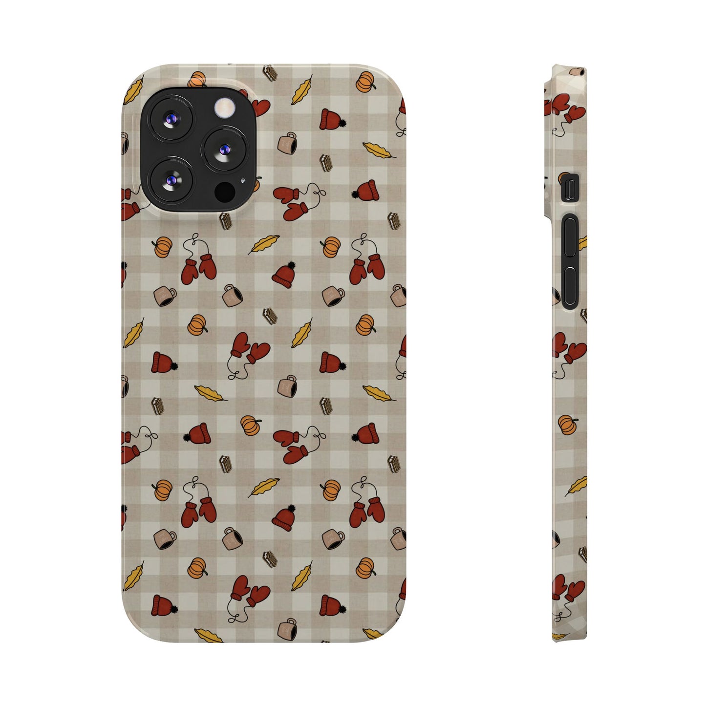Autumn Leaves Slim Phone Case, Fall Accessories, Cute Phone Cover, Gift for Her, Seasonal Mobile Case