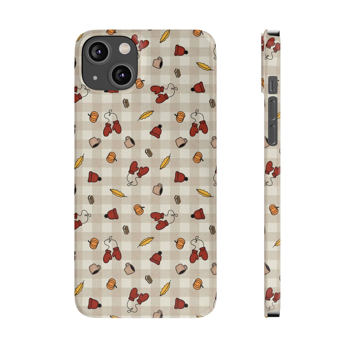 Autumn Leaves Slim Phone Case, Fall Accessories, Cute Phone Cover, Gift for Her, Seasonal Mobile Case