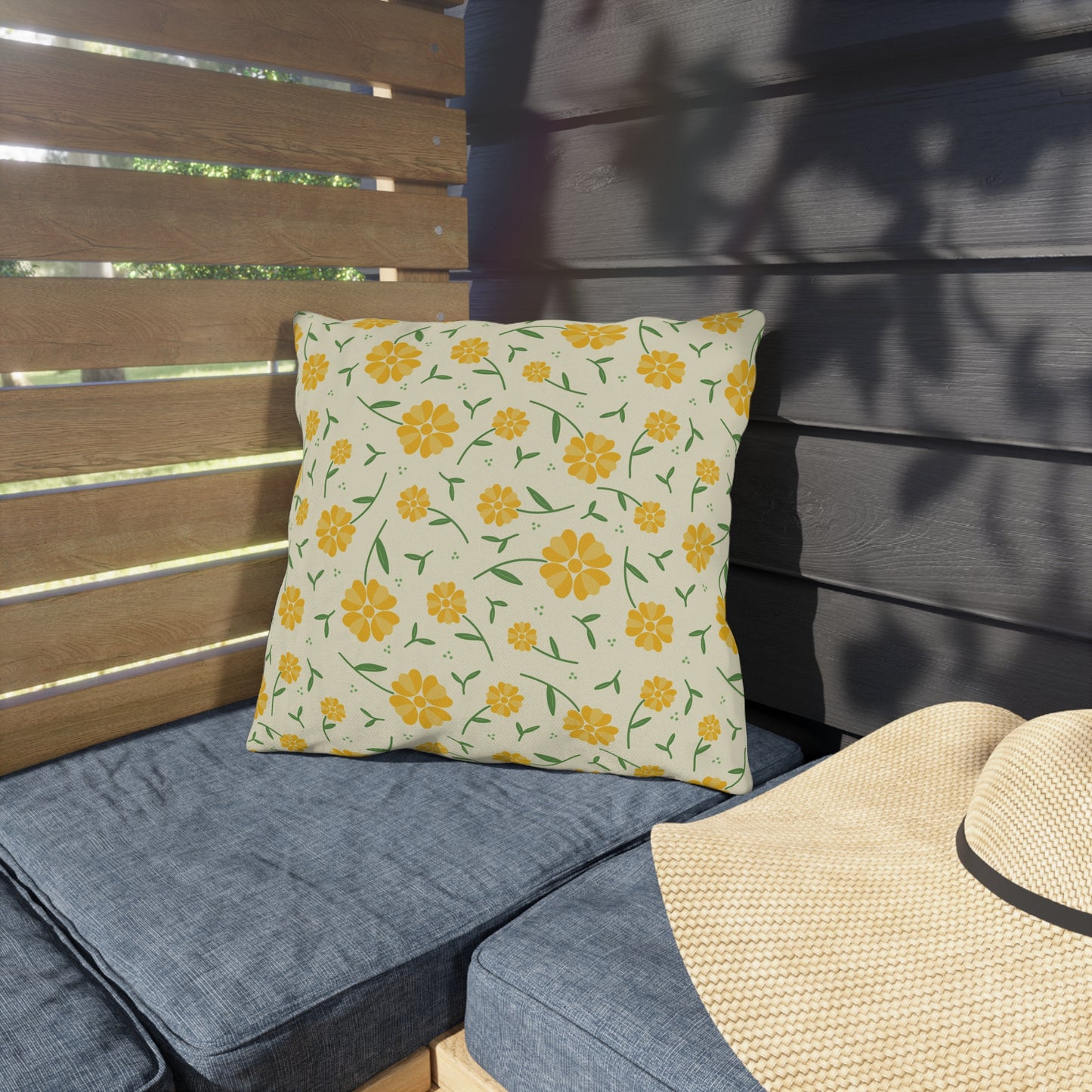 Bright Floral Outdoor Pillow - Garden Decor, Patio Cushion, Summer Vibes, Home Makeover, Gift for Garden Lovers