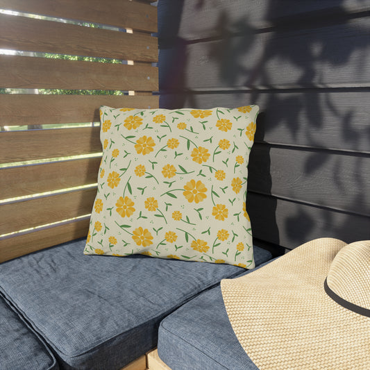 Bright Floral Outdoor Pillow - Garden Decor, Patio Cushion, Summer Vibes, Home Makeover, Gift for Garden Lovers