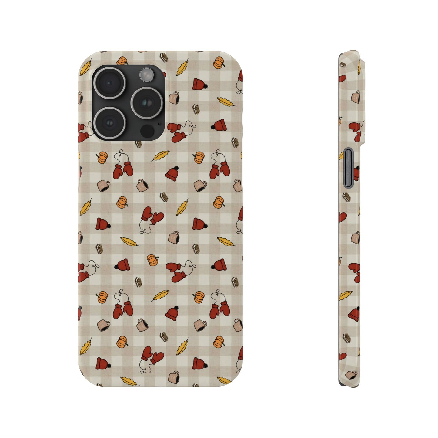 Autumn Leaves Slim Phone Case, Fall Accessories, Cute Phone Cover, Gift for Her, Seasonal Mobile Case
